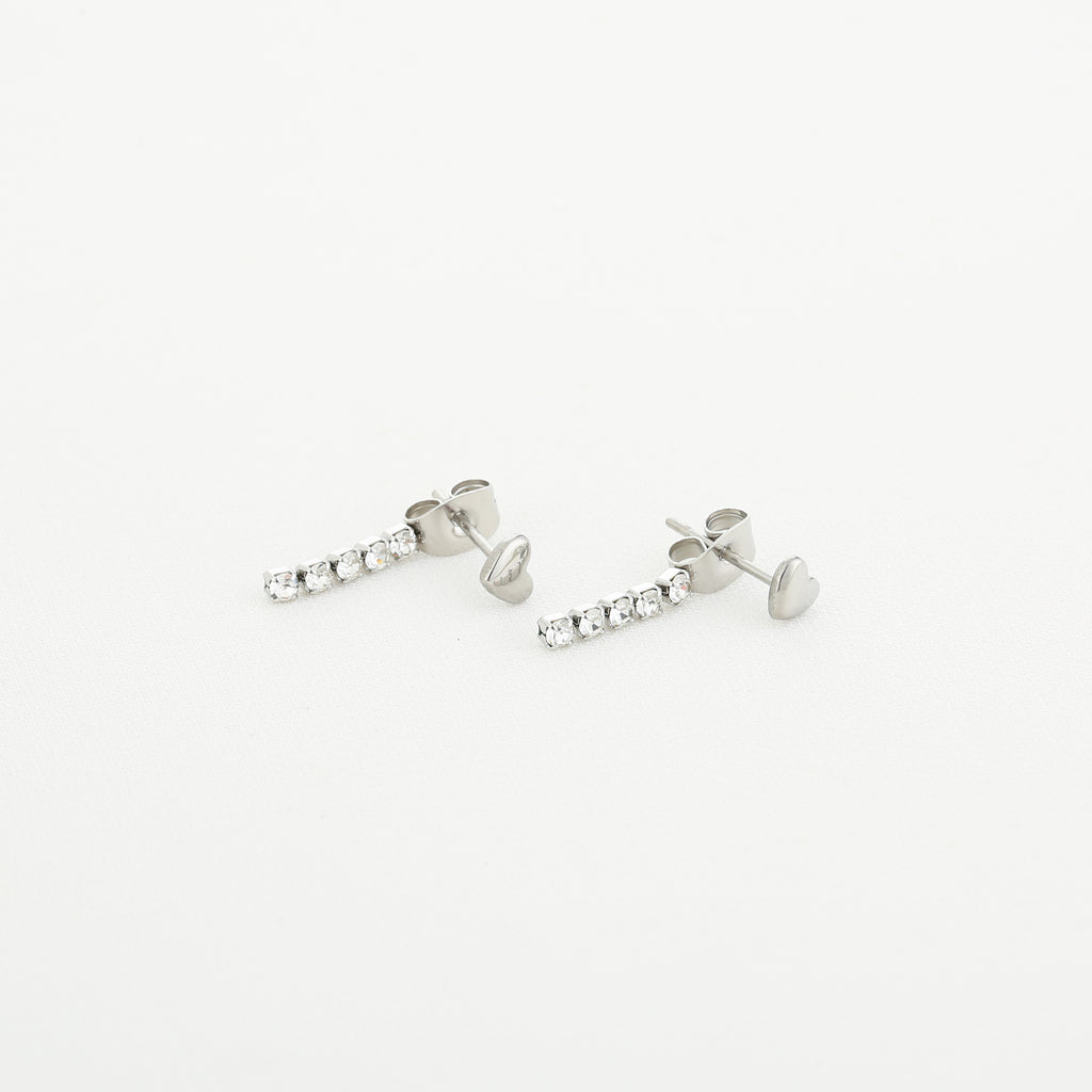 Hart Glitter Oorbellen