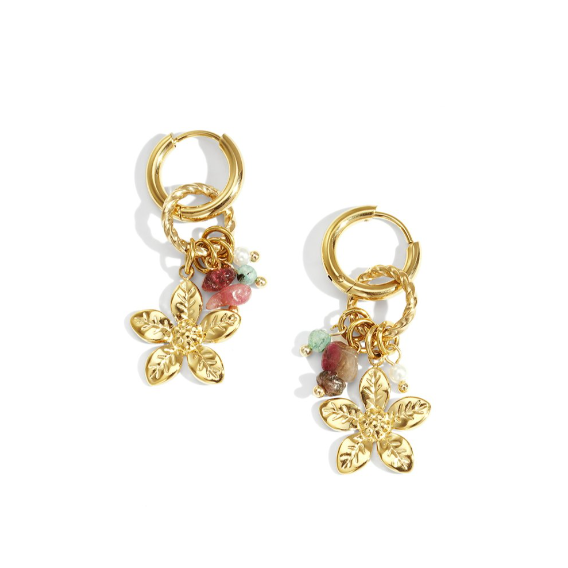 Chunky Bloem Oorbellen