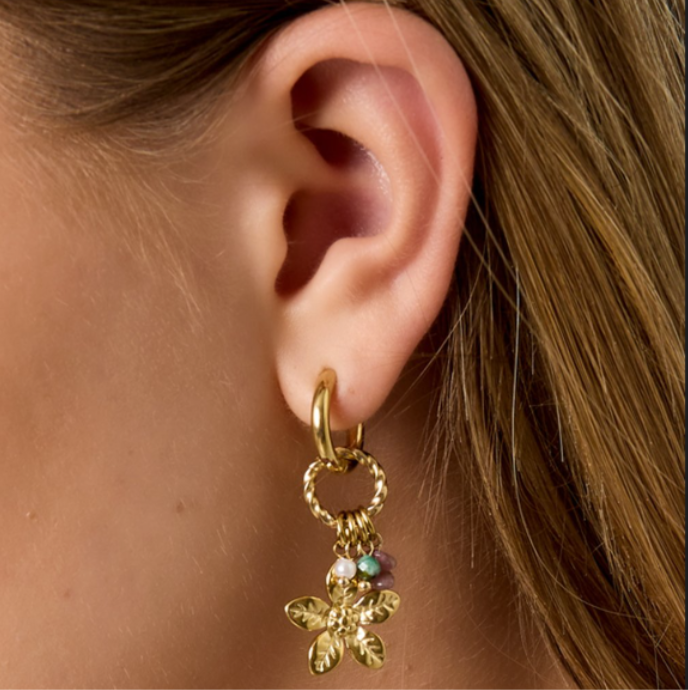 Chunky Bloem Oorbellen